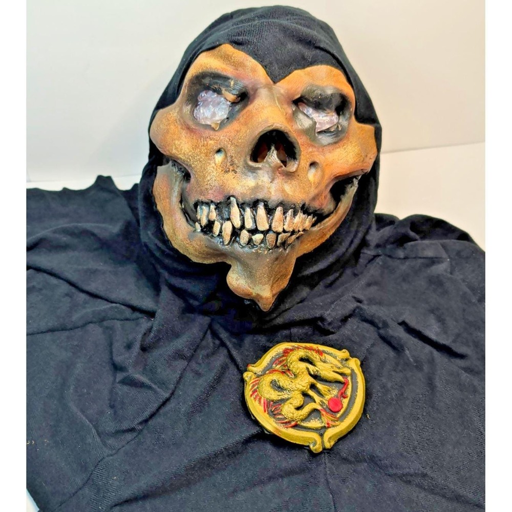 Demon Prince Undead Brown Skull Horror Hooded Mask 2004 Mario Chiodo Vintage